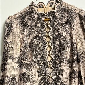 Zimmermann Black and Cream Floral Dress